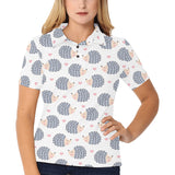 Hedgehog Pattern Print Design 04 Women's All Over Print Polo Shirt