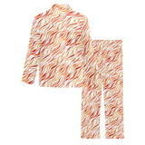 Fire flame watercolor pattern Men's Long Pajama Set
