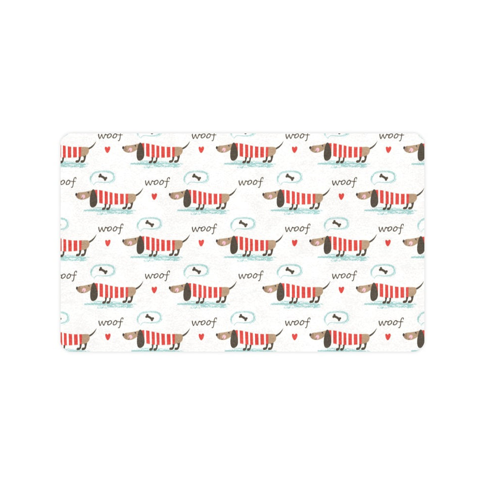 Cute dachshund bone pattern Doormat