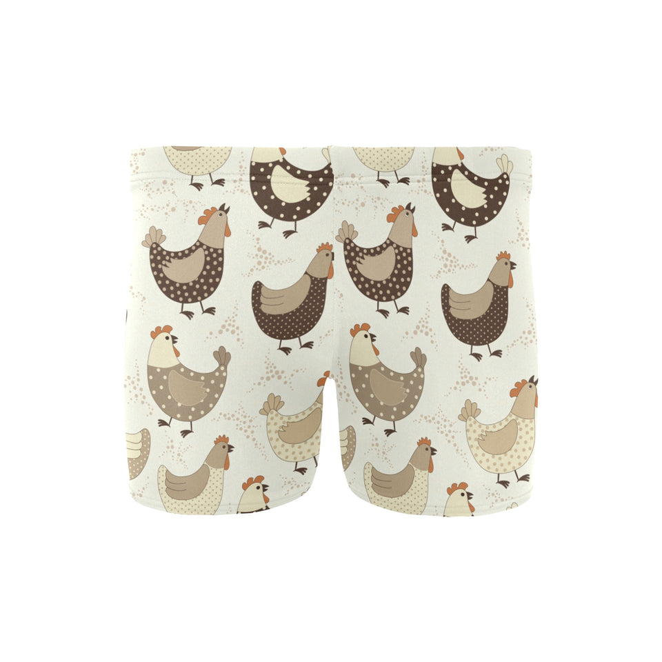 Cute rooster chicken cock Men's Swimming Trunks