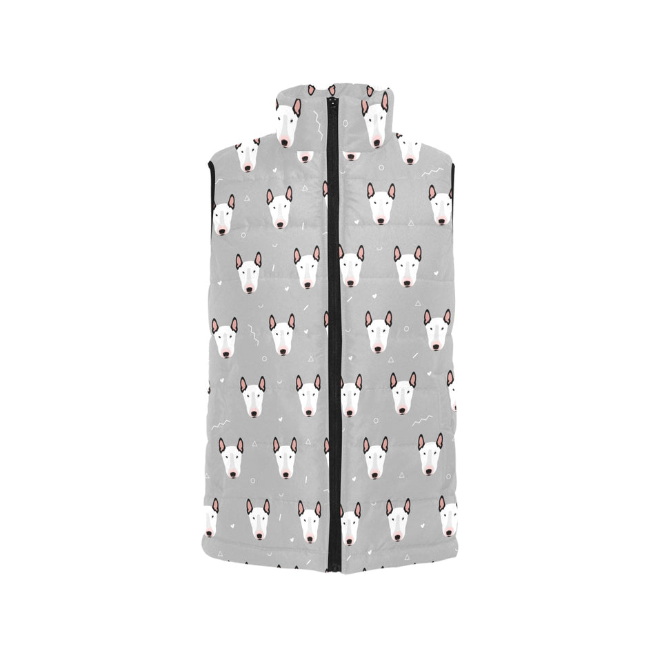 Bull Terrier Pattern Print Design 05 Men's Padded Vest