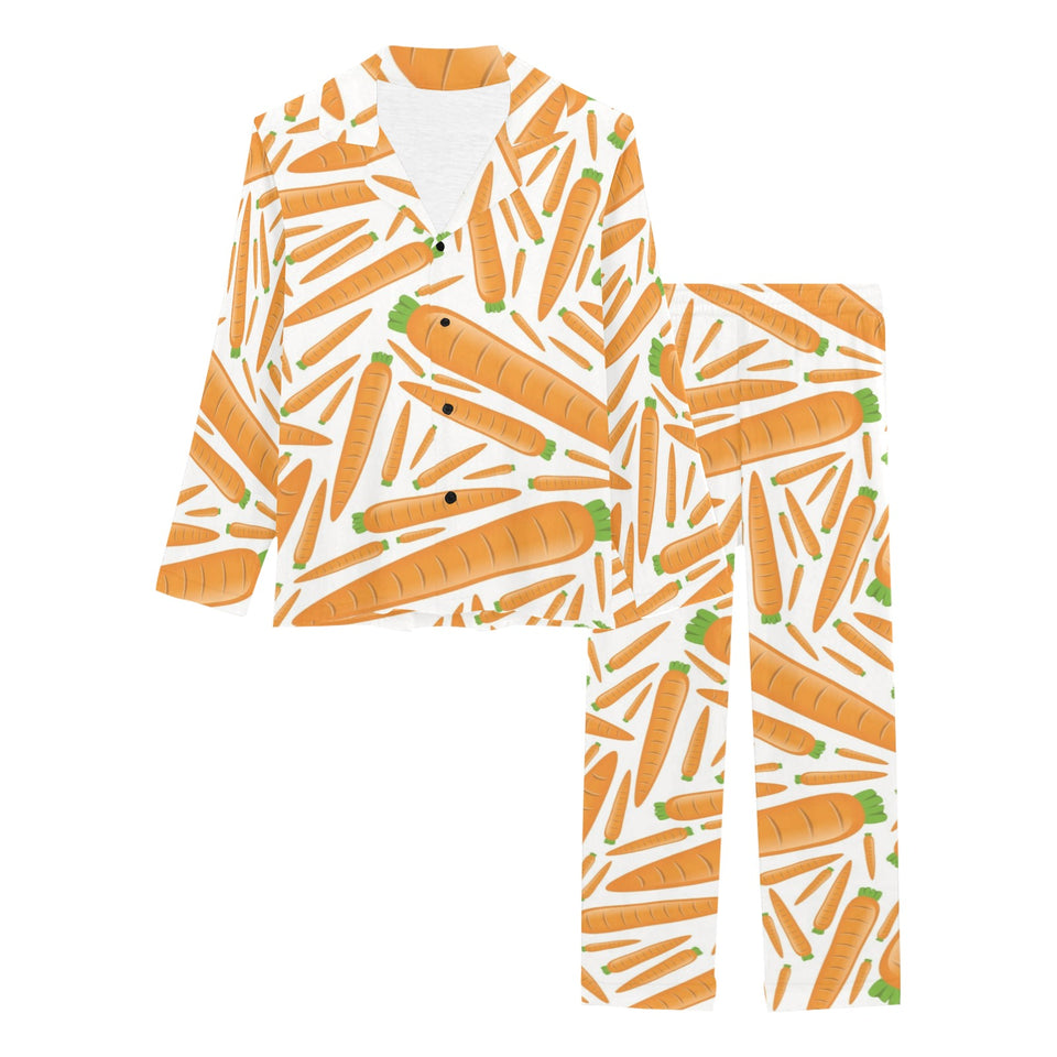Carrot Pattern Print Design 02 Women's Long Pajama Set