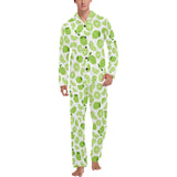 Lime design pattern Men's Long Pajama Set