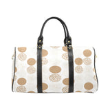 Gold Texture mushroom pattern Travel Bag