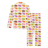 Hippopotamus Pattern Print Design 01 Women's Long Pajama Set