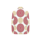 Circle indian pattern Women's Long Sleeve Polo Shirt
