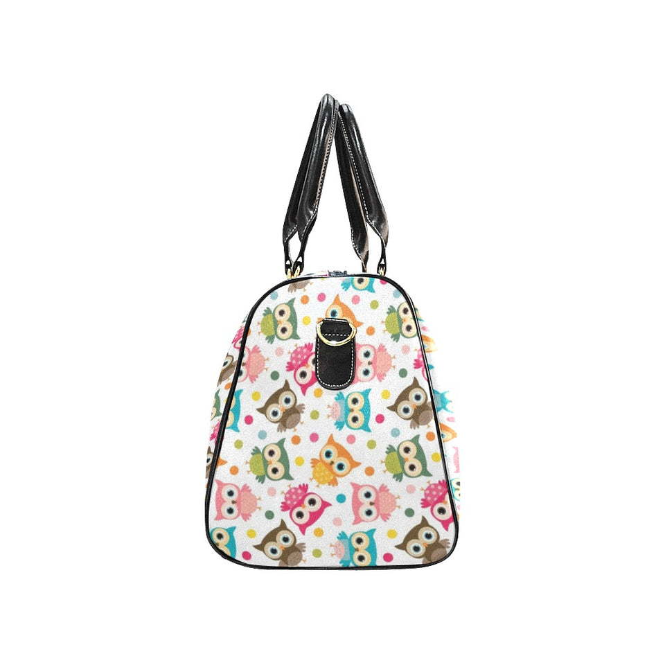 Color cute owl pattern Travel Bag