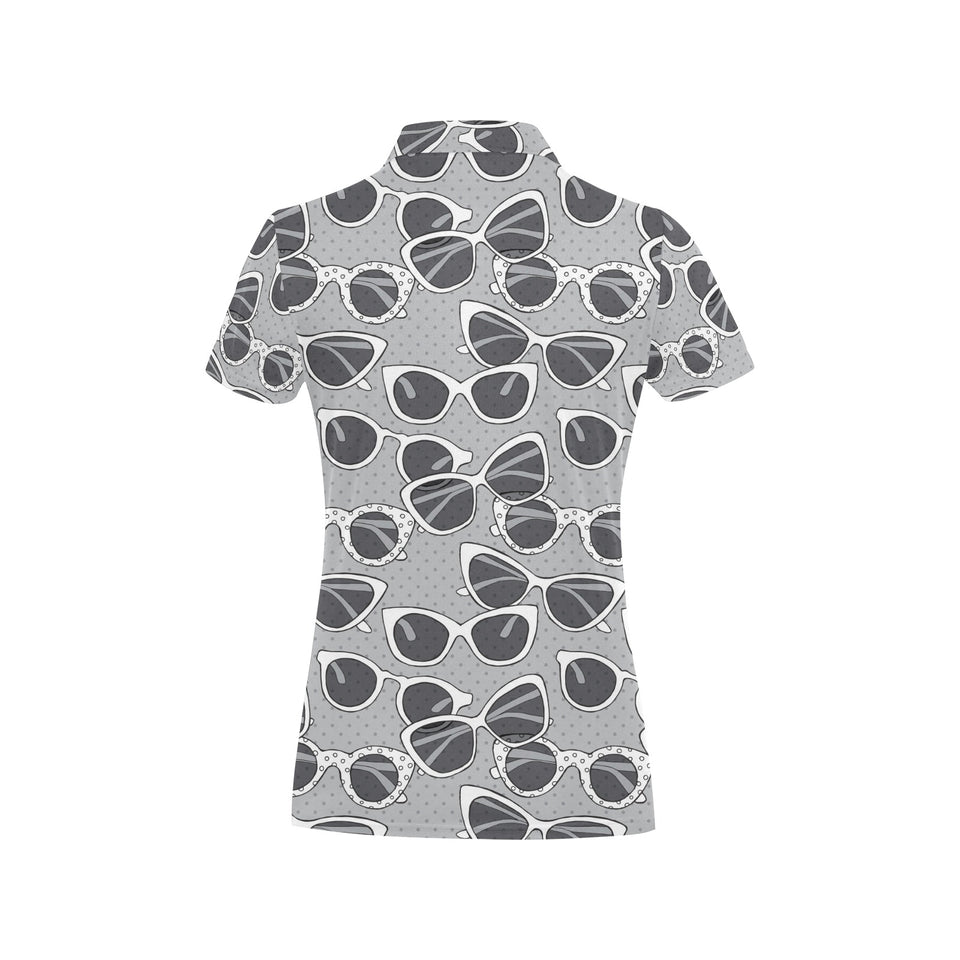 Sun Glasses Pattern Print Design 04 Women's All Over Print Polo Shirt