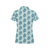 Swordfish Pattern Print Design 05 Women's All Over Print Polo Shirt