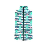 Cute octopuses heart striped background Men's Padded Vest
