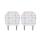 colorful unicorn rainbow heart pattern Car Headrest Cover