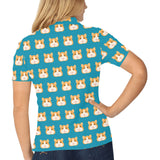 Guinea Pig Pattern Print Design 03 Women's All Over Print Polo Shirt