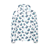 Pigeon Pattern Print Design 02 Kids' Boys' Girls' Padded Hooded Jacket