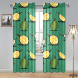 Durian pattern green background Gauze Curtain