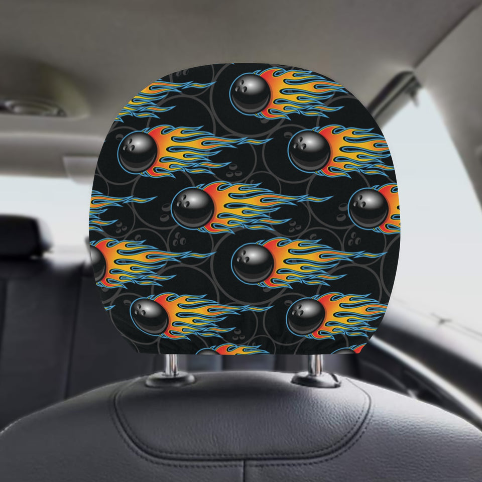 Bowling balls flame pattern Car Headrest Cover