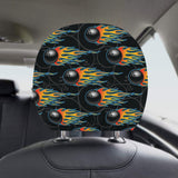 Bowling balls flame pattern Car Headrest Cover