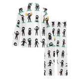 Cute ninja katana sword pattern Men's Long Pajama Set