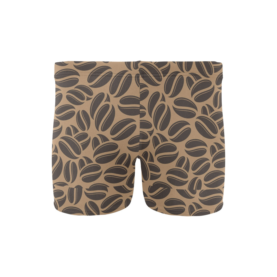 Coffee bean on brown background Men's Swimming Trunks