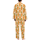 Carrot Pattern Print Design 04 Men's Long Pajama Set