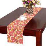 Tropical grapefruit pattern Table Runner