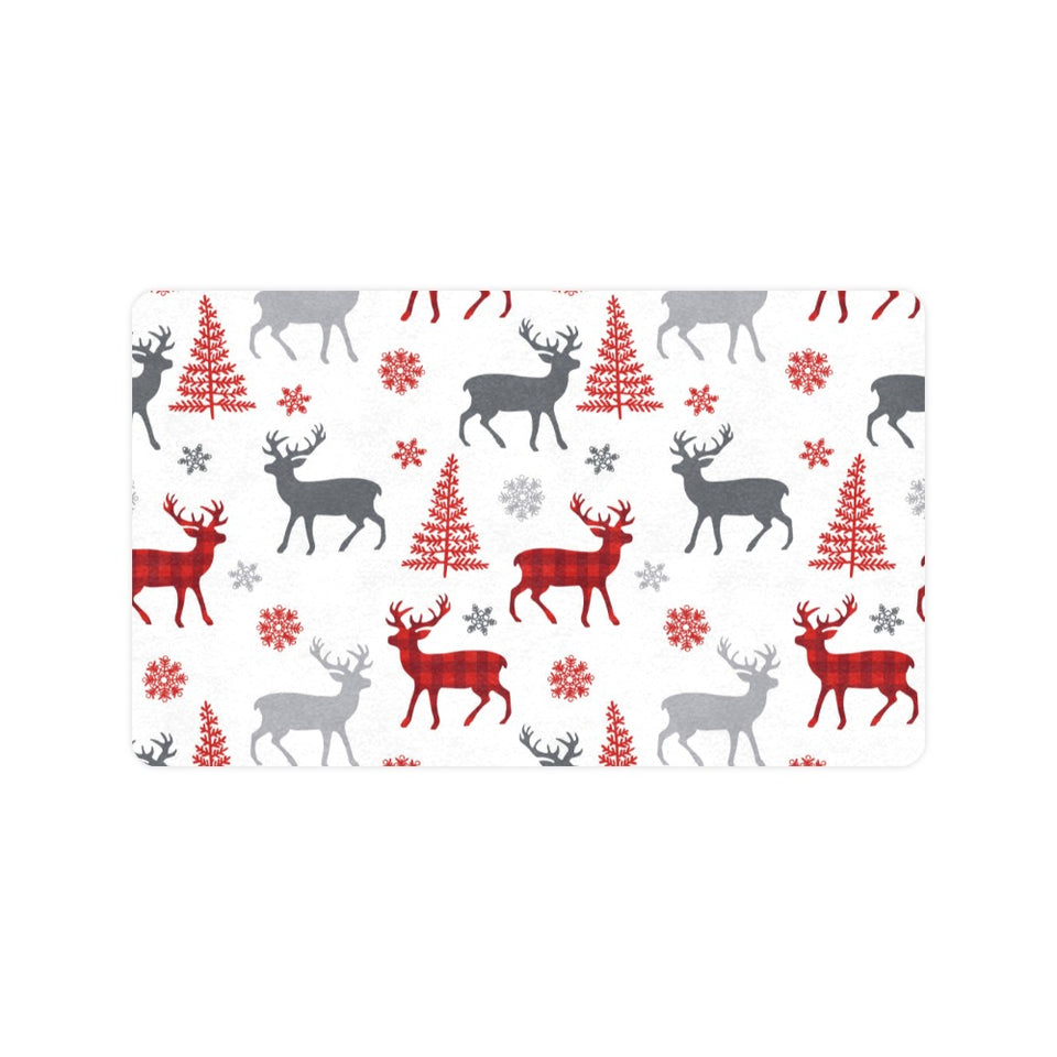 Deer tree snowflakes chrismas pattern Doormat