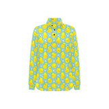 Duck Pattern Print Design 03 Women's Long Sleeve Polo Shirt