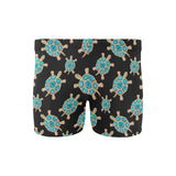 Sea turtle blue stone pattern Men's Swimming Trunks