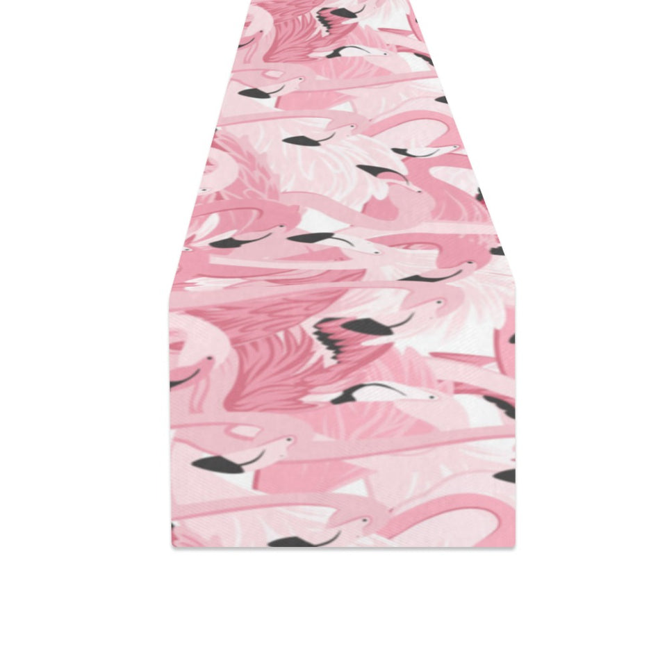 Pink flamingos pattern background Table Runner