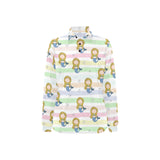 Cute hand drawn mermaid Women's Long Sleeve Polo Shirt