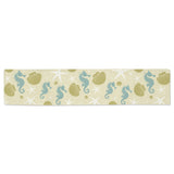 Seahorse shell starfish pattern background Table Runner