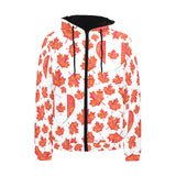 Canada Pattern Print Design 02 Men's Padded Hooded Jacket