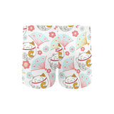Maneki neko cat fan sakura Men's Swimming Trunks