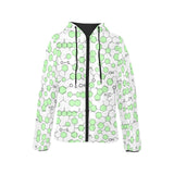 Chemistry Periodic Table Pattern Print Design 03 Women's Padded Hooded Jacket