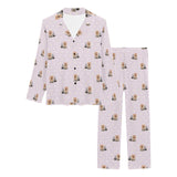 Yorkshire Terrier Pattern Print Design 02 Women's Long Pajama Set