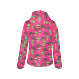 Alien Pattern Print Design 03 Women's Padded Hooded Jacket