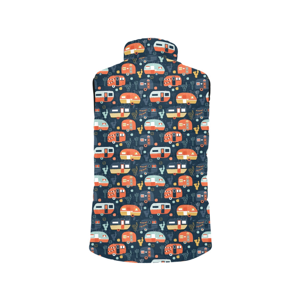 Camper Van Pattern Print Design 05 Men's Padded Vest