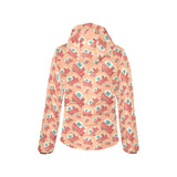 Camper Van Pattern Print Design 03 Women's Padded Hooded Jacket