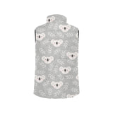 Cute koala leaves pattern Men's Padded Vest