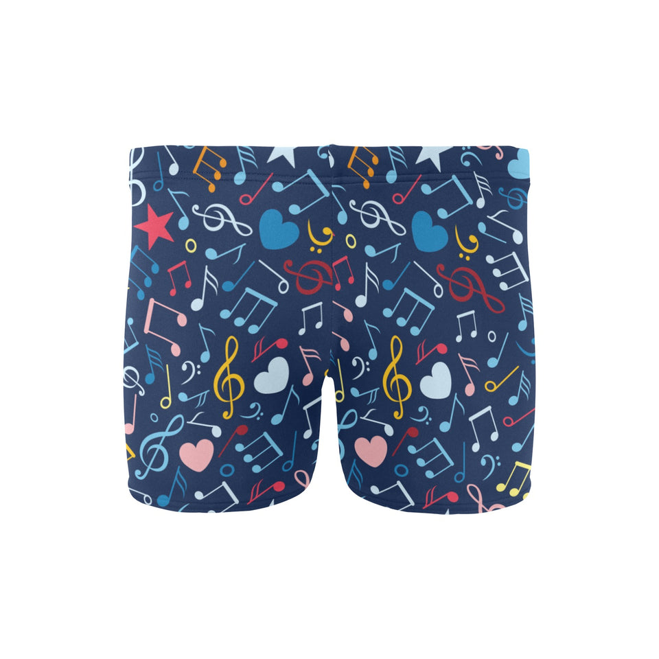 Music Notes Pattern Print Design 03 Men's Swimming Trunks