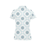 nautical steering wheel chain Women's All Over Print Polo Shirt