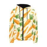 Carrot Pattern Print Design 01 Men's Padded Hooded Jacket