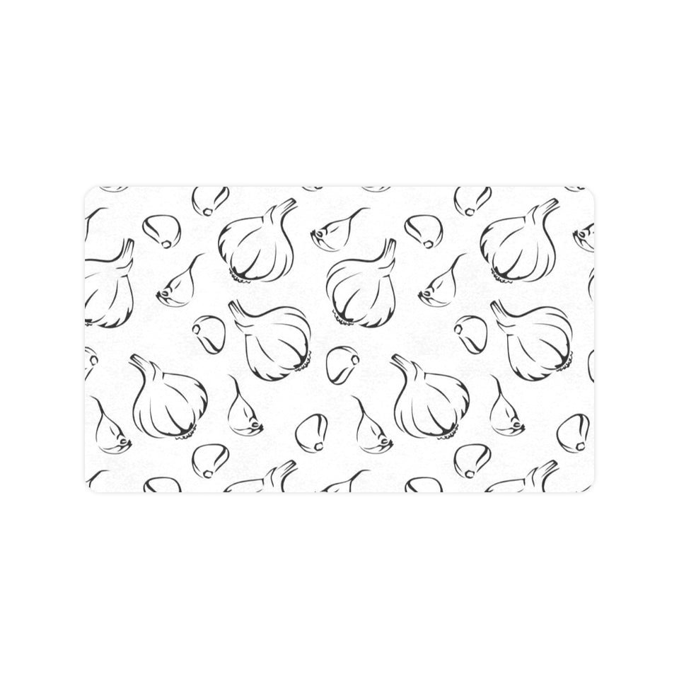 Garlic pattern black white Doormat