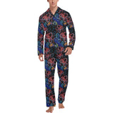 Octopus sea wave tropical fishe pattern Men's Long Pajama Set