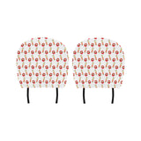 Daruma japanese wooden doll Car Headrest Cover