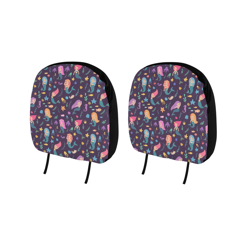 beautiful mermaid Fish jellyfish algae other marin Car Headrest Cover