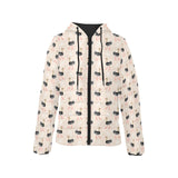 Ostrich Pattern Print Design 05 Women's Padded Hooded Jacket
