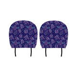 Cute owls pattern boho style ornament Car Headrest Cover