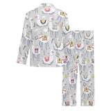 Cute Llama Alpaca pattern Men's Long Pajama Set