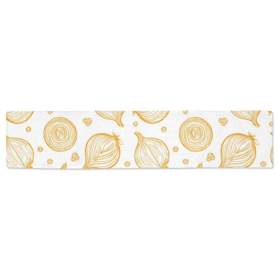 hand drawn onion pattern Table Runner