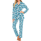Hibiscus Pattern Print Design 04 Women's Long Pajama Set
